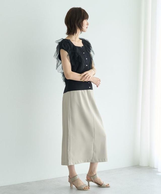 中古】ブラミンク BLAMINK コットンストレッチバックポケットスカート