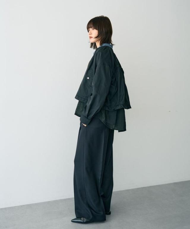 イェッカ ヴェッカ（YECCA VECCA）/シアーMIXノーカラーブルゾン ブルゾン