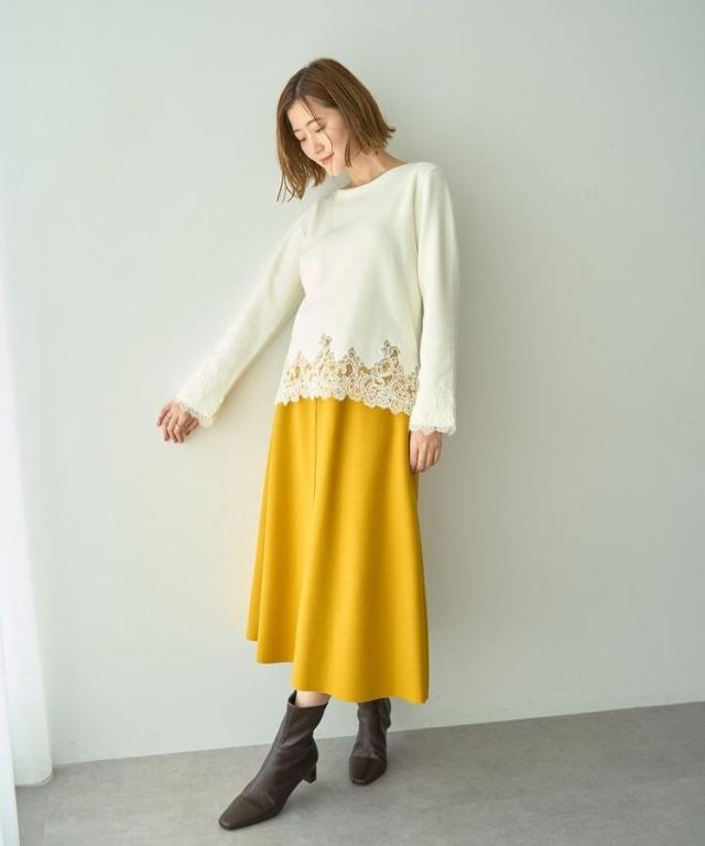 イェッカ ヴェッカ（YECCA VECCA）/メルトンジャージーAラインスカート