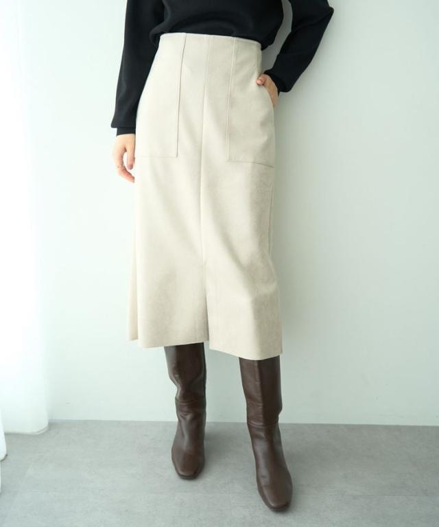 イェッカ ヴェッカ（YECCA VECCA）/ハイウエストフェイクスエードスカート