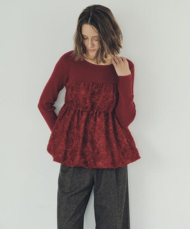 イェッカ ヴェッカ（YECCA VECCA）/バルーンヘムドッキングニット