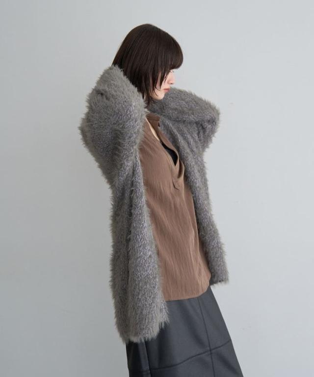 イェッカ ヴェッカ（YECCA VECCA）/【尾崎紗代子×YECCA VECCA】ブークレフェザーニットカーディガン