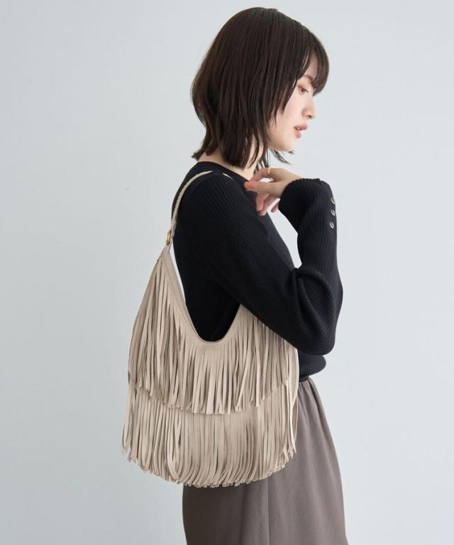 イェッカ ヴェッカ（YECCA VECCA）/【cache cache】スエードフリンジセミショルダー