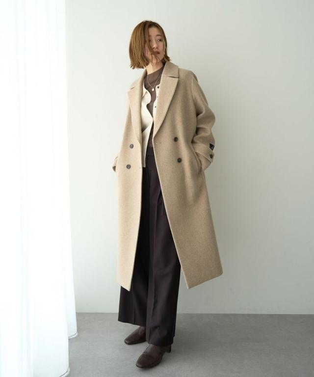 イェッカ ヴェッカ（YECCA VECCA）/ウール混ロングダブルコート