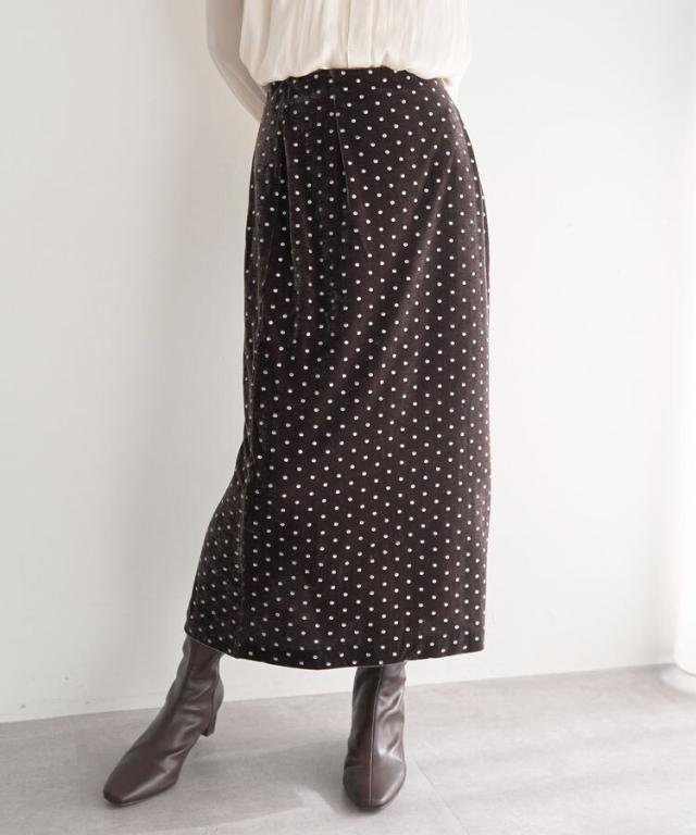 イェッカ ヴェッカ（YECCA VECCA）/グリッタードットベロアナロースカート
