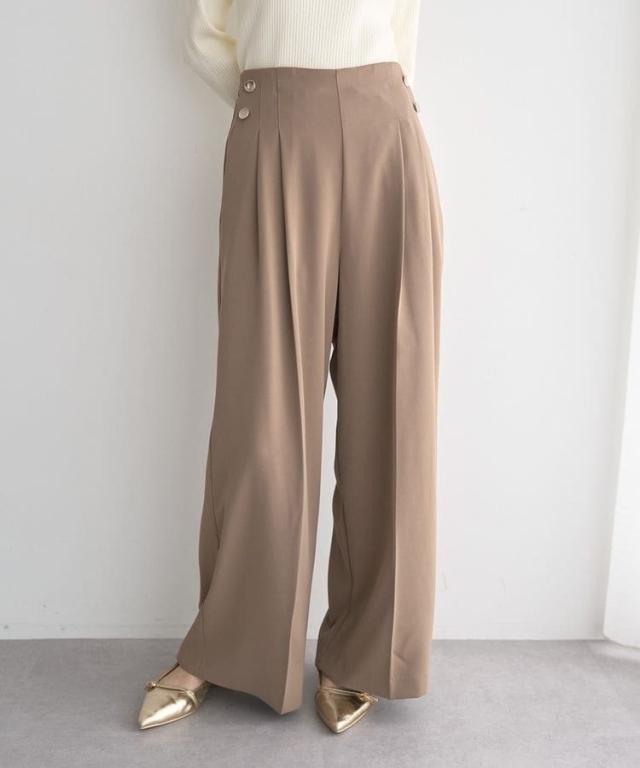 イェッカ ヴェッカ（YECCA VECCA）/金釦ワイドパンツ