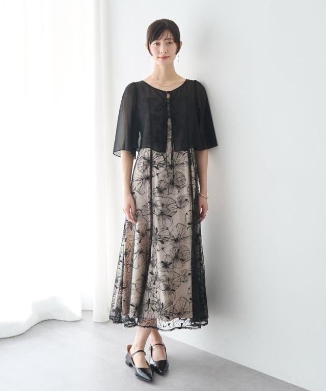 イェッカ ヴェッカ（YECCA VECCA）/【2点SET】フラワー柄スパンコール刺繍ドレス