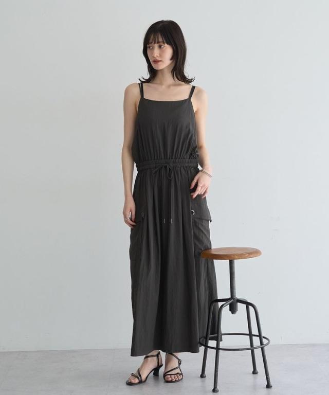 イェッカ ヴェッカ（YECCA VECCA）/【UVカット／接触冷感／遮熱】COOLカーゴキャミワンピース_6