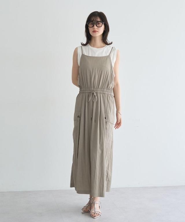 イェッカ ヴェッカ（YECCA VECCA）/【UVカット／接触冷感／遮熱】COOLカーゴキャミワンピース_10