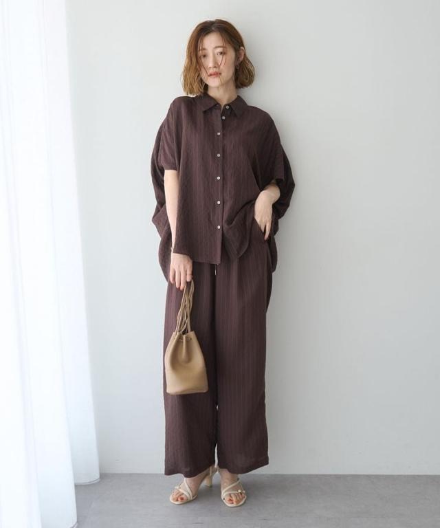 イェッカ ヴェッカ（YECCA VECCA）/【セットアップ可能】ストライプ柄ワイドパンツ