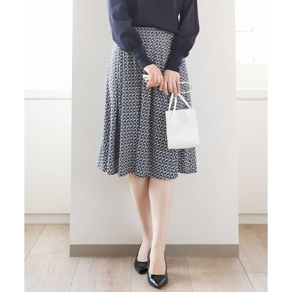 オフオン（OFUON）/ジオメトリックプリントジャージスカート/洗える/WEB限定サイズあり