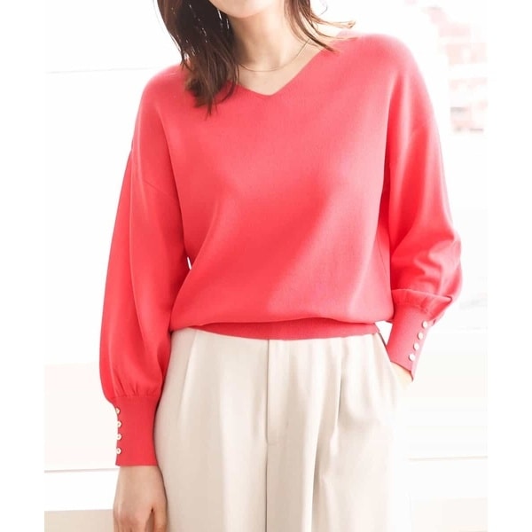 オフオン（OFUON）/ハイゲージVネックニット/接触冷感/洗える/WEB限定サイズありの通販は 5,940円