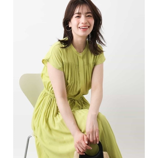 オフオン（OFUON）/ギャザーデザインワンピース/洗える/WEB限定