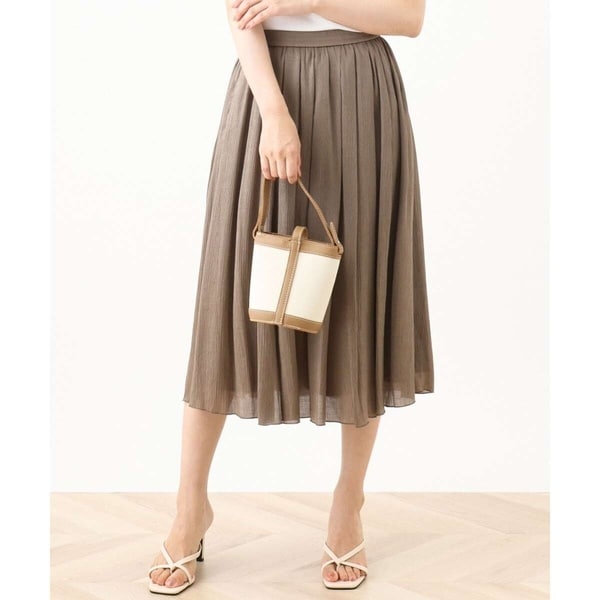 オフオン（OFUON）/楊柳ラメタックギャザースカート/洗える