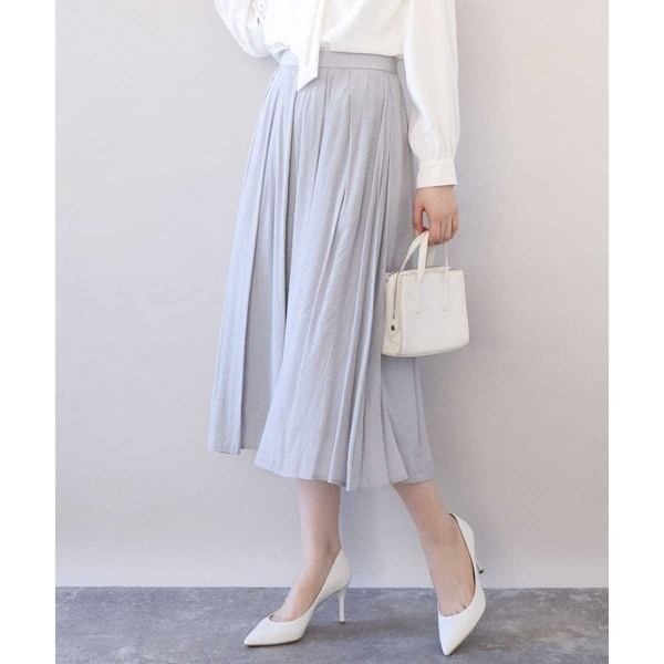 オフオン（OFUON）/ドットジャガードフレアースカート/UVカット/洗える