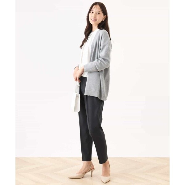 オフオン（OFUON）/[名品シリーズ]ストレッチテーパードパンツ/WEB限定サイズあり/洗える オフオン（OFUON）/[名品シリーズ]ストレッチテーパードパンツ