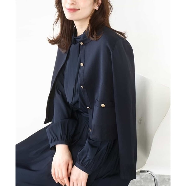 オフオン（OFUON）/ジャケットライクニットカーディガン/洗える/WEB限定