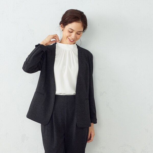 【NEW】コムサイズム/【セットアップ対応】　ノーカラージャケットの通販は 5,519円