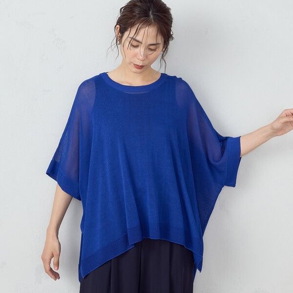 コムサイズム（COMME CA ISM）/シアーポンチョ　ニットの通販は