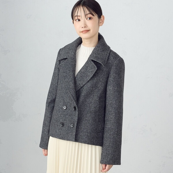 コムサイズム（COMME CA ISM）/ウール混　ビーバー　ピーコートの通販は 8,399円