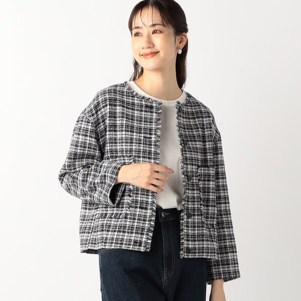 コムサイズム（COMME CA ISM）/ツィード　ブルゾンジャケット / セットアップ対応