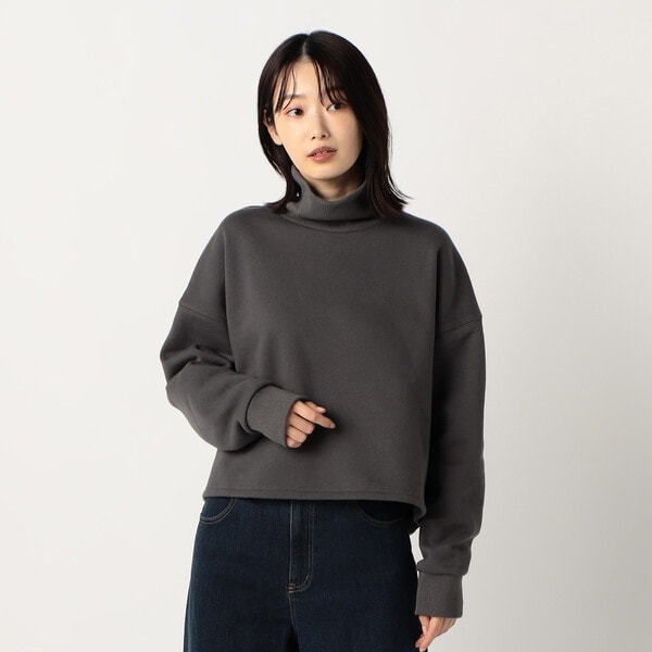 コムサイズム（COMME CA ISM）/裏起毛　ショート丈　ハイネックトレーナー
