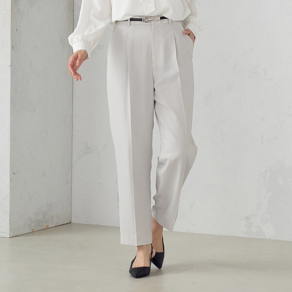 コムサイズム（COMME CA ISM）/【セットアップ対応】ポリエステルツイル テーパードパンツ