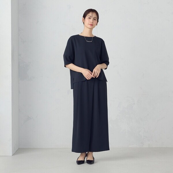 コムサイズム（COMME CA ISM）/【UVカット・吸水速乾・接触冷感】kireri ラップ風ワイドパンツ / セットアップ対応_2