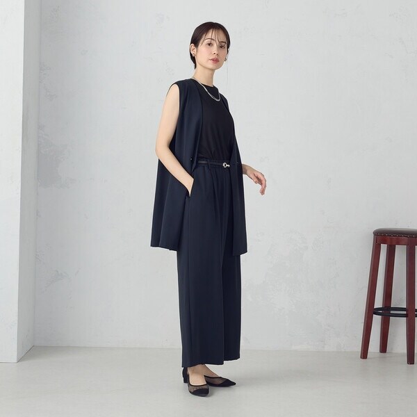コムサイズム（COMME CA ISM）/【UVカット・吸水速乾・接触冷感】kireri ラップ風ワイドパンツ / セットアップ対応_7