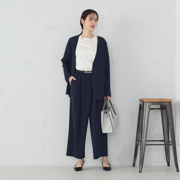 コムサイズム（COMME CA ISM）/【UVカット・吸水速乾・接触冷感】kireri ラップ風ワイドパンツ / セットアップ対応_9