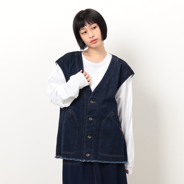 コムサイズム（COMME CA ISM）/デニムフリンジベスト