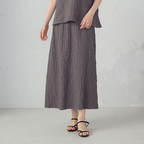 コムサイズム（COMME CA ISM）/ランダムタック 天竺 カットスカート / セットアップ対応