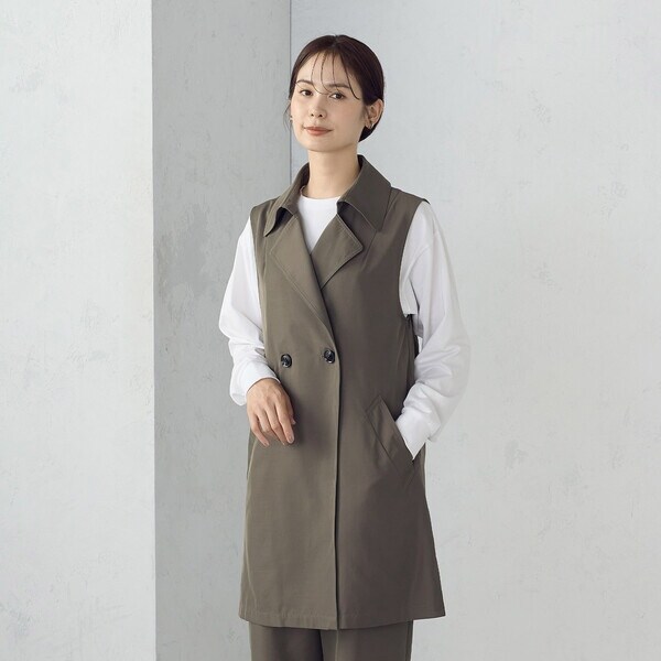 コムサイズム（COMME CA ISM）/【セットアップ対応】ポリエステルツイル　ロングジレ_11