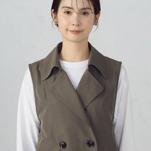 コムサイズム（COMME CA ISM）/【セットアップ対応】ポリエステルツイル　ロングジレ_17