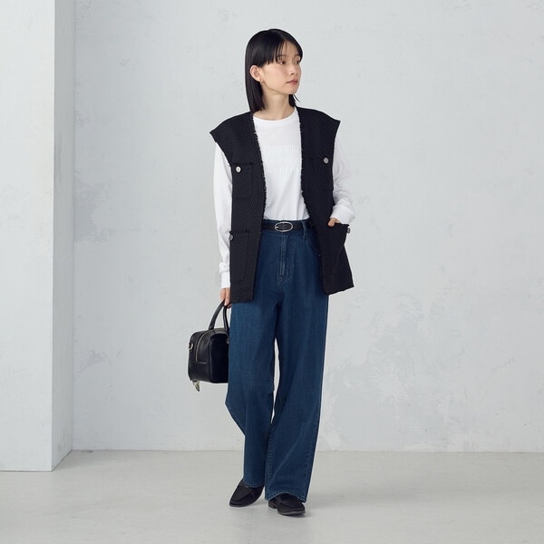 コムサイズム（COMME CA ISM）/ファンシーツイード ロングジレ_7