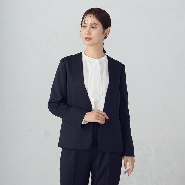 コムサイズム（COMME CA ISM）/【セットアップ対応】杢調ノーカラージャケット