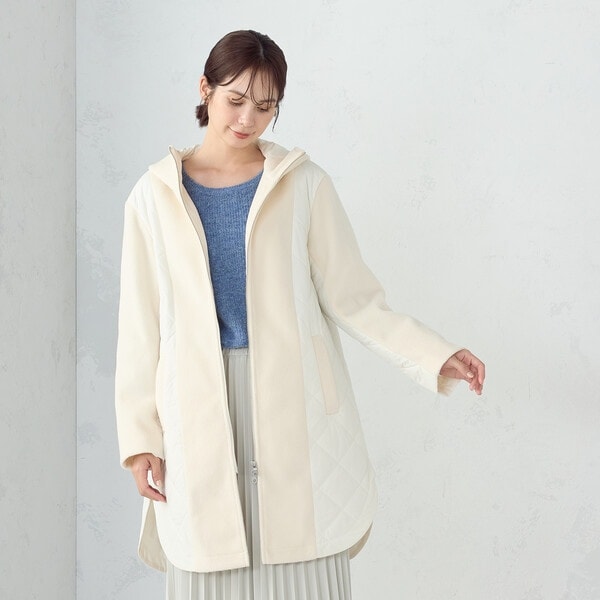 コムサイズム（COMME CA ISM）/コンビネーションキルトコート_1