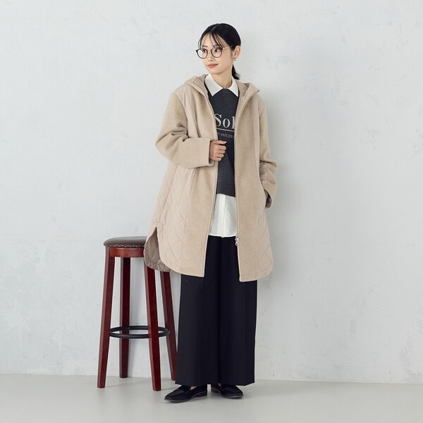 コムサイズム（COMME CA ISM）/コンビネーションキルトコート_3