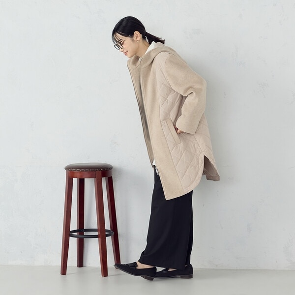 コムサイズム（COMME CA ISM）/コンビネーションキルトコート_5