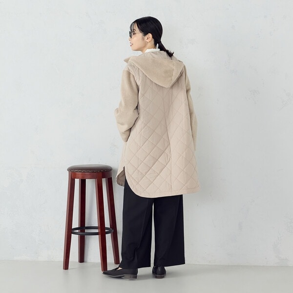コムサイズム（COMME CA ISM）/コンビネーションキルトコート_6