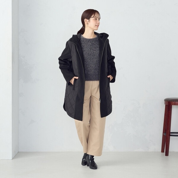 コムサイズム（COMME CA ISM）/コンビネーションキルトコート_11