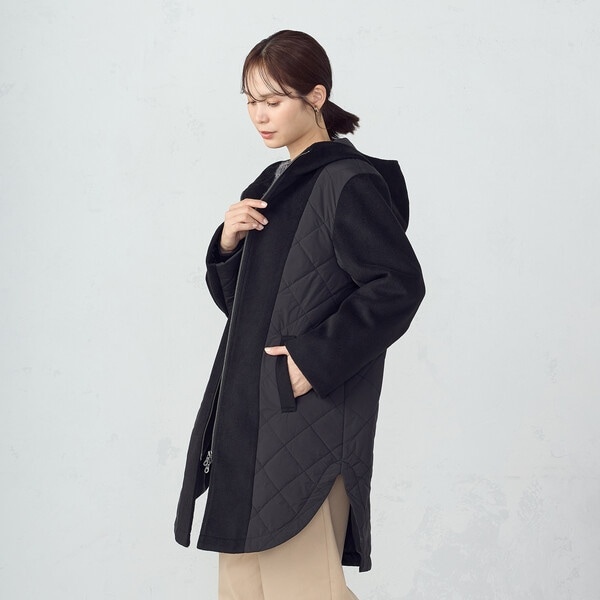コムサイズム（COMME CA ISM）/コンビネーションキルトコート_14