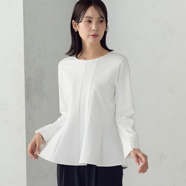 コムサイズム（COMME CA ISM）/【宮城舞さん着用】切り替えブラウス