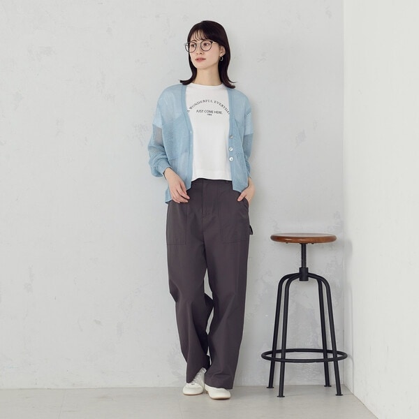 コムサイズム（COMME CA ISM）/日本製ホールガーメント 和紙カーディガン_5