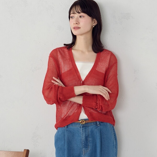 コムサイズム（COMME CA ISM）/日本製ホールガーメント 和紙カーディガン_14