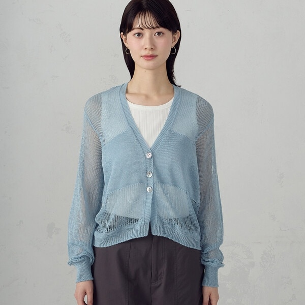 コムサイズム（COMME CA ISM）/日本製ホールガーメント 和紙カーディガン_19