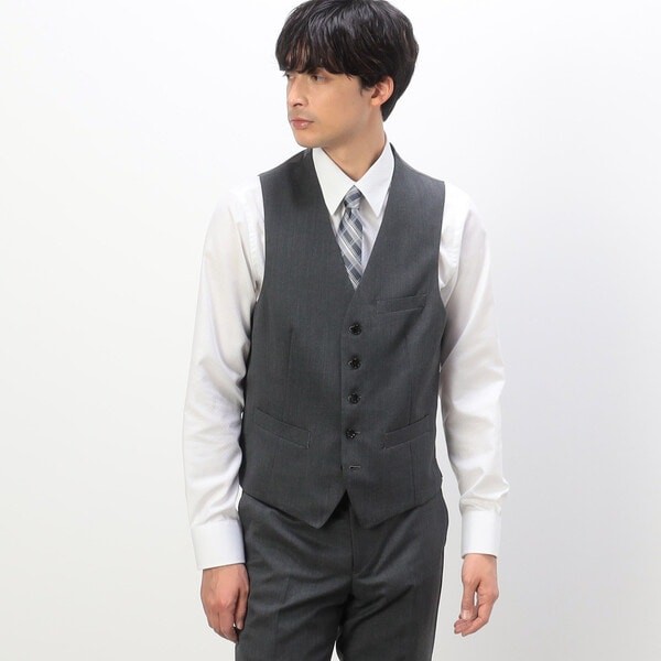 コムサイズム(COMME CA ISM)/★TVドラマ着用商品★ 【セットアップ対応】ポリエステル ウール ギャバ ベストの通販は