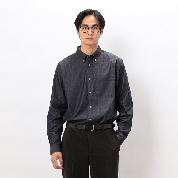 コムサイズム（COMME CA ISM）/播州織 デニムライク シャンブレーツイルシャツ_8