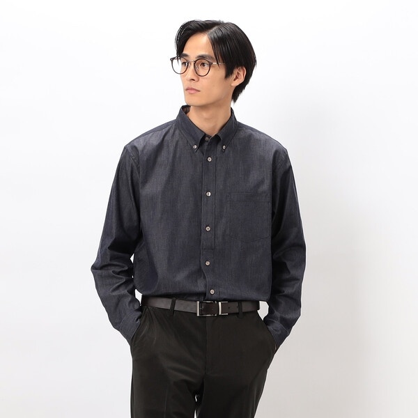 コムサイズム（COMME CA ISM）/播州織 デニムライク シャンブレーツイルシャツ_9