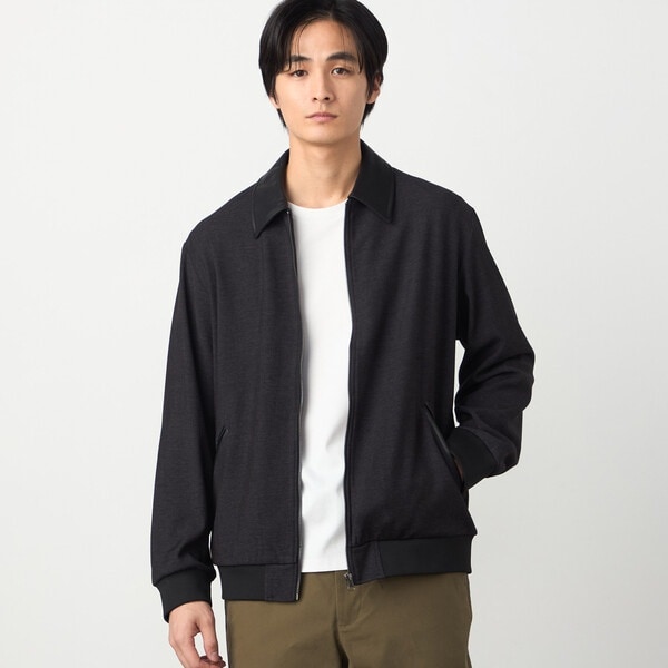 コムサイズム（COMME CA ISM）/デニムライクストレッチ ジップアップブルゾン_1